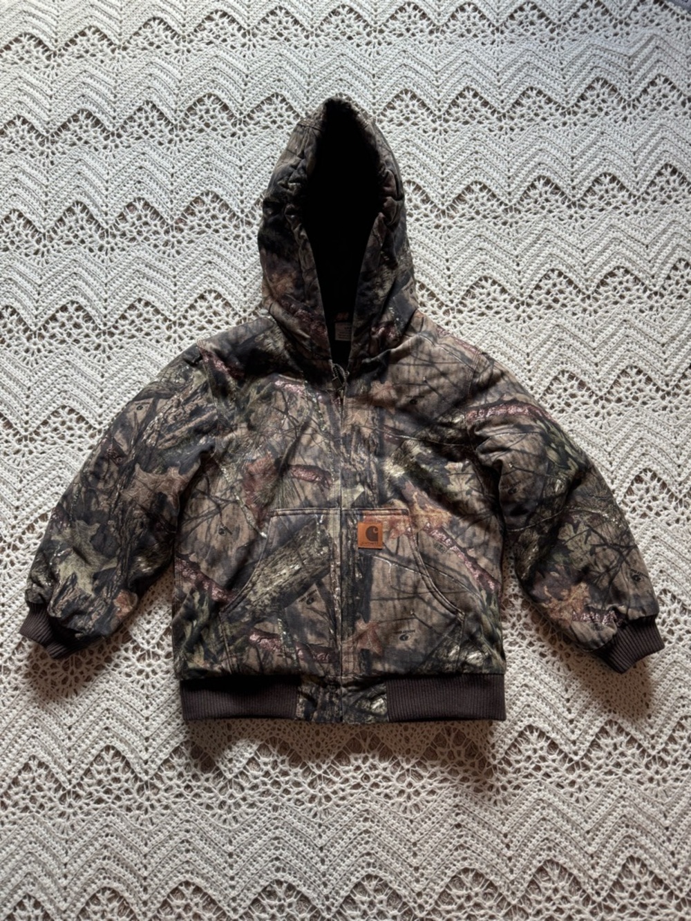Carhartt x Mossy Oak Kids Insulated Camo Active Jac - Size Medium (7/8)